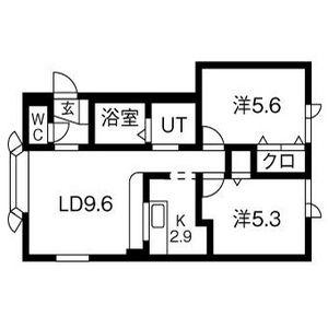 マーンハイムT(2LDK/2階)の間取り写真