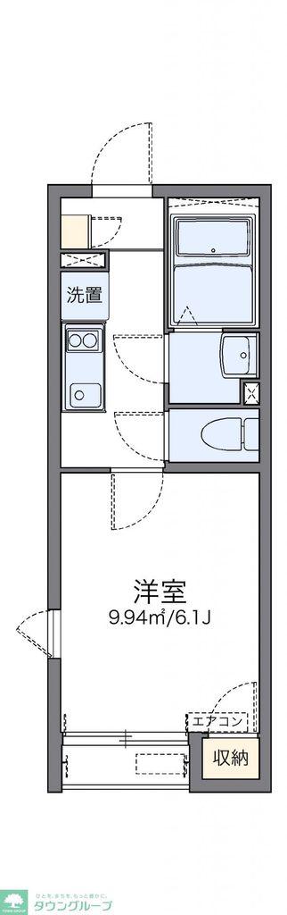 レオネクストショコラ国立(1K/2階)の間取り写真