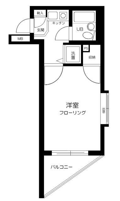 ダイアパレス沼袋第二(1K/3階)の間取り写真