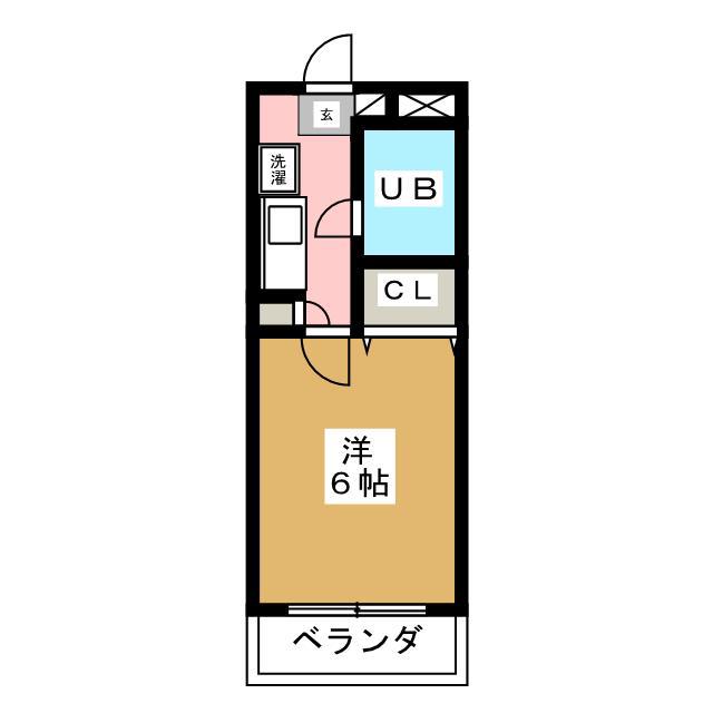 ネオス36(1K/2階)の間取り写真