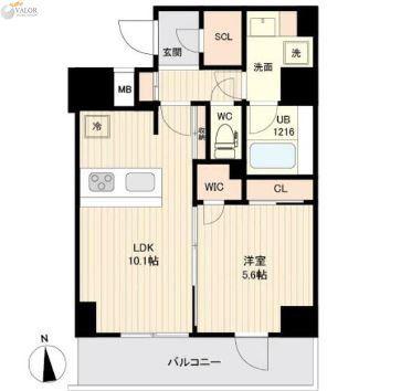 ORSUS大鳥居(1LDK/5階)の間取り写真