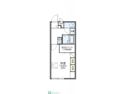 レオパレスエタール(1K/2階)の間取り写真