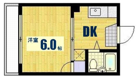 セフィラ舟入南(1DK/2階)の間取り写真