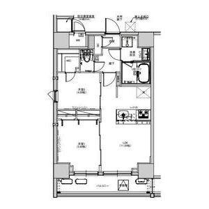 S-RESIDENCE綾瀬RIVIE(2LDK/8階)の間取り写真