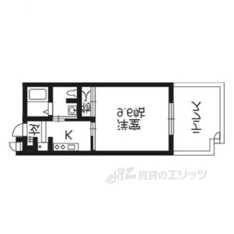 ESTUDIO COMODO(1K/1階)の間取り写真