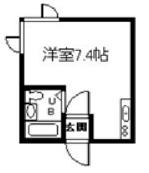 PARK1-7(ワンルーム/1階)の間取り写真
