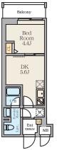 ALIVIS篠崎(1DK/1階)の間取り写真