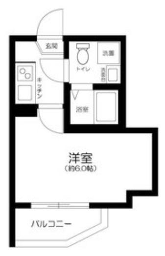 GLUCK船橋(1K/2階)の間取り写真