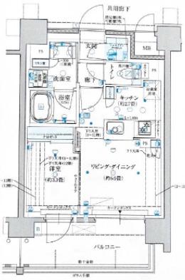 リビオ上町台パークレジデンス(1LDK/11階)の間取り写真