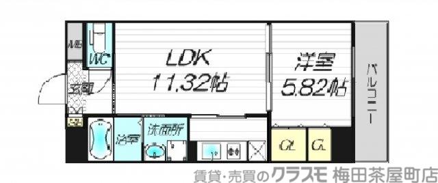 スペチアーレ(1LDK/9階)の間取り写真