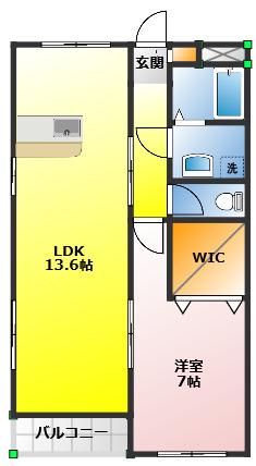 アヴニール(1LDK/1階)の間取り写真