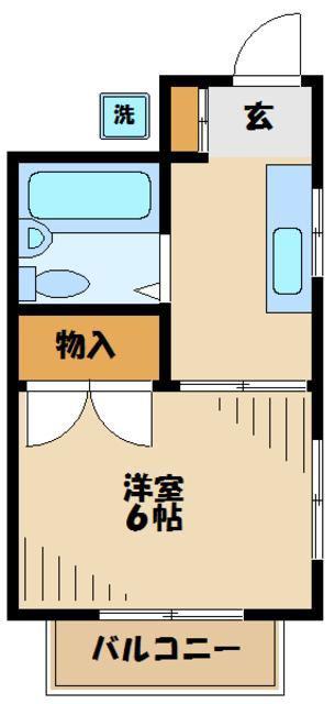 メゾンTR(1K/1階)の間取り写真