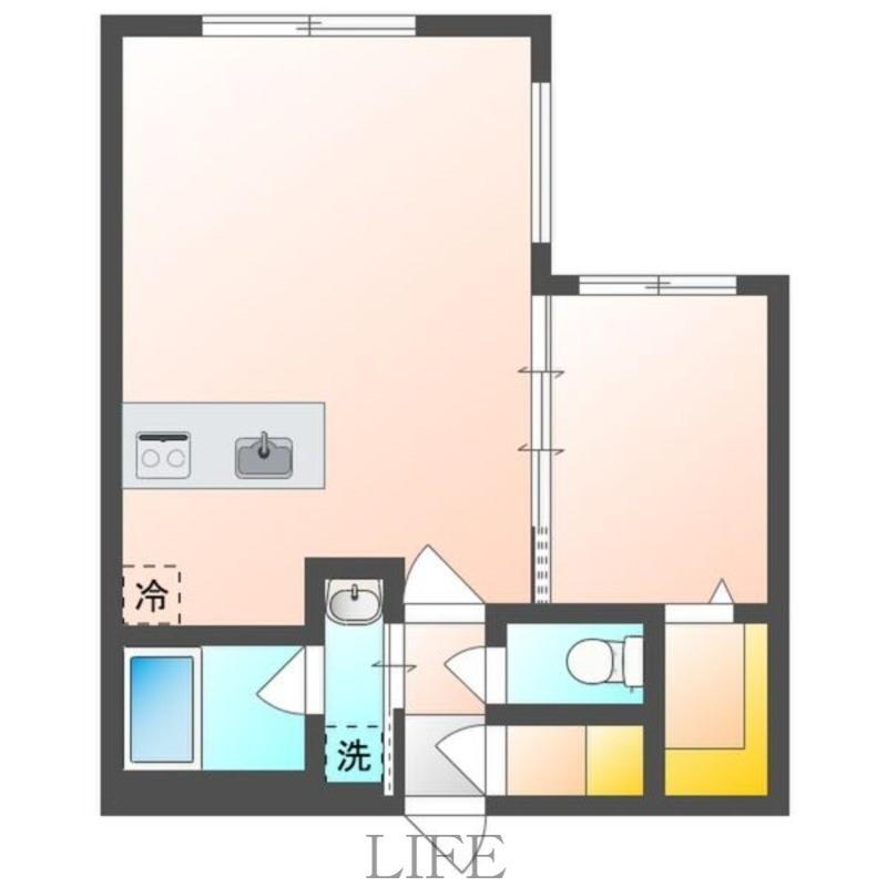 カレラ学園前(1LDK/2階)の間取り写真