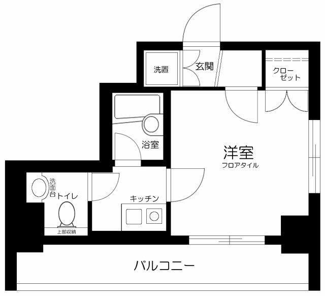 ルーブル中野坂上(1K/5階)の間取り写真