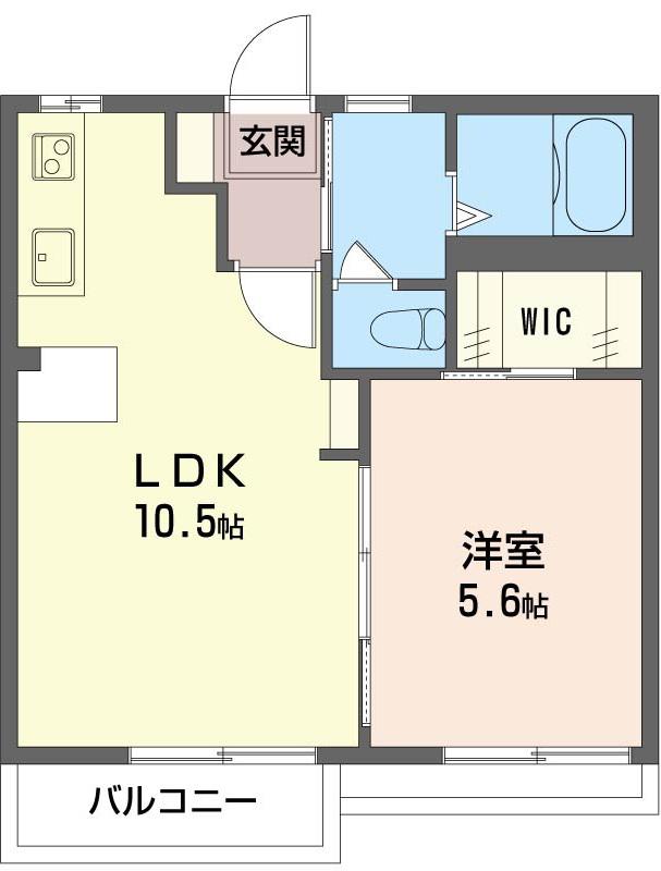 深井コーポ(1LDK/1階)の間取り写真