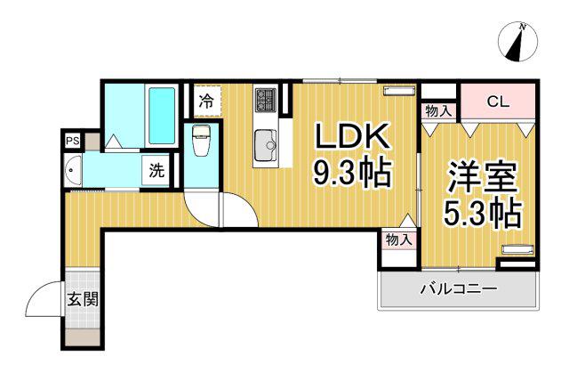 METEOR GRAND(1LDK/3階)の間取り写真