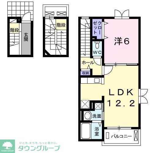 コート・フェリーチェ(1LDK/3階)の間取り写真
