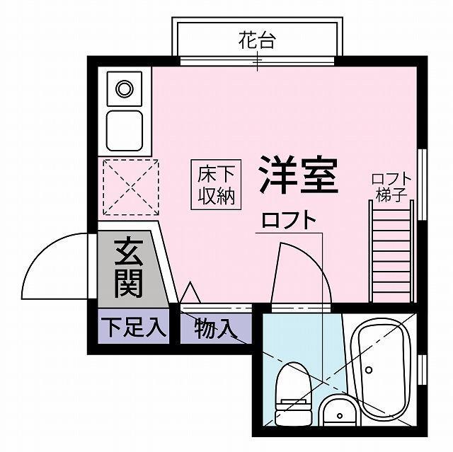 G・Aタウン反町(ワンルーム/2階)の間取り写真