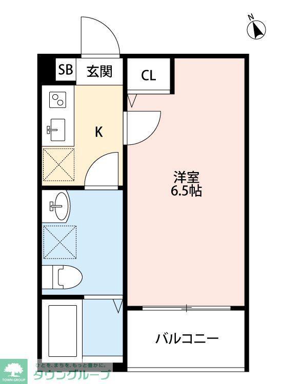 HACK HOUSE 洲崎町(1K/1階)の間取り写真