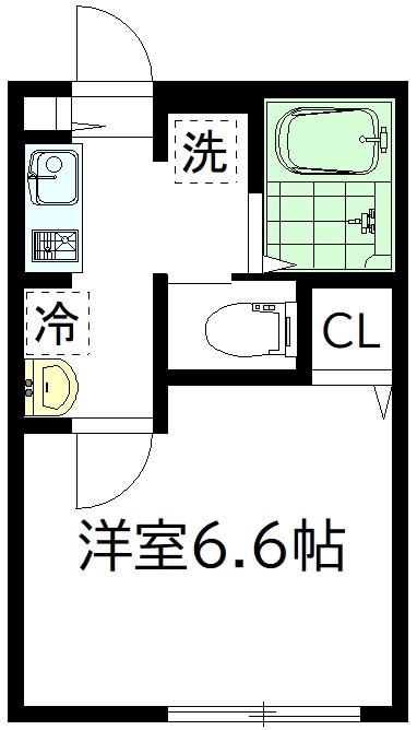 ルグラン武蔵野関町(1K/2階)の間取り写真