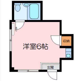 ひまわりマンションVII(ワンルーム/1階)の間取り写真