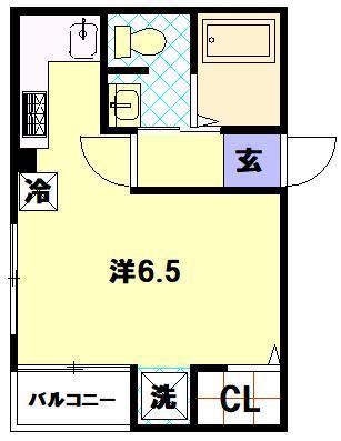 丸野ビル(ワンルーム/2階)の間取り写真
