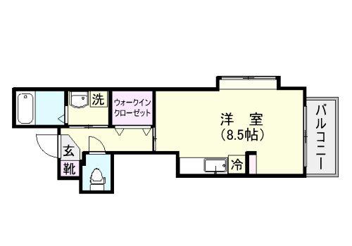 MC DESIGN BLDG(ワンルーム/3階)の間取り写真