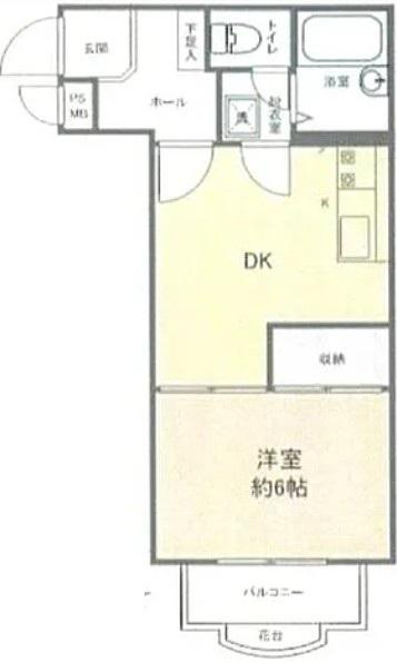 セザール赤塚公園(1DK/1階)の間取り写真
