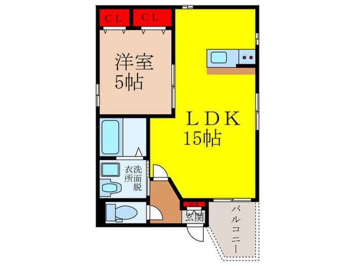 FELIZ IKEDA(1LDK/2階)の間取り写真