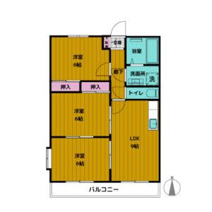 SANTA PLACE K2(3DK/1階)の間取り写真