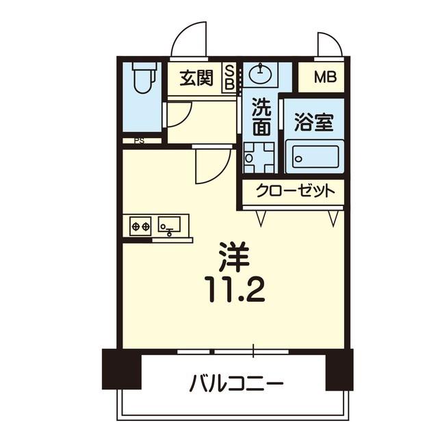 ESTASIA世安(ワンルーム/4階)の間取り写真
