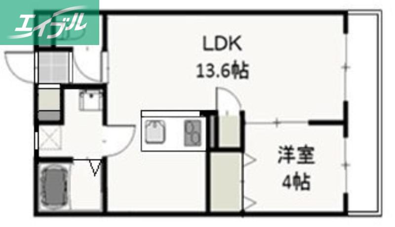 ポルト・ボヌール(1LDK/5階)の間取り写真