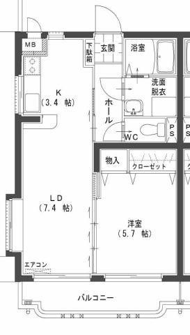 ユーミーきりしま(1LDK/1階)の間取り写真