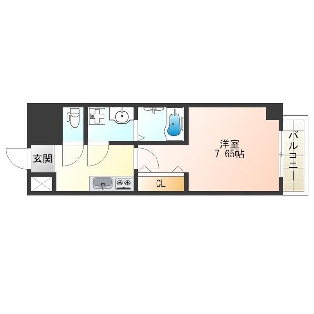 ES-GRANDE大阪福島(1K/7階)の間取り写真