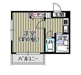 リリーフ美野島(1K/1階)の間取り写真