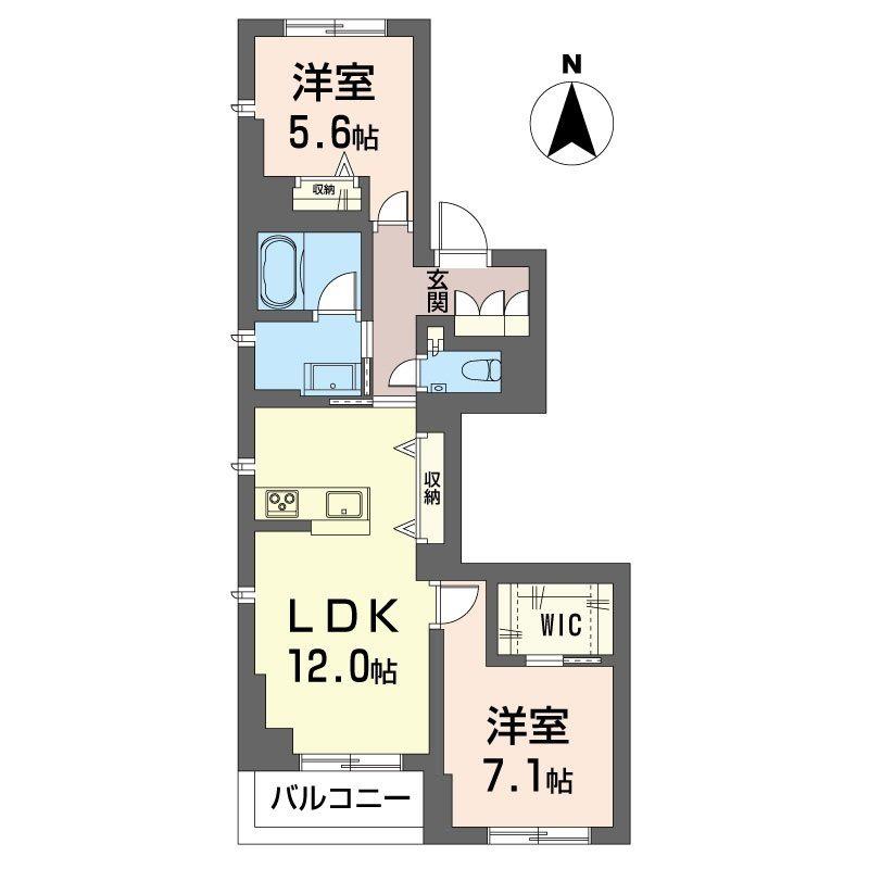 ドリームMH(2LDK/3階)の間取り写真