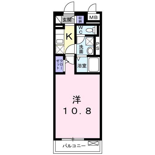 グラン ソレーユ(1K/3階)の間取り写真