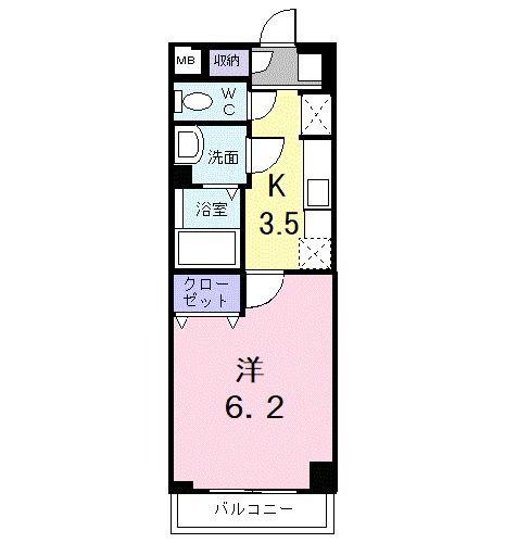 ラヴィアン オランジュ(1K/3階)の間取り写真