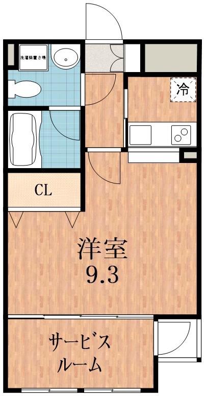 RITZ東住吉(ワンルーム/1階)の間取り写真