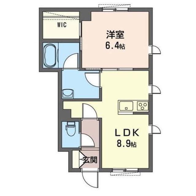 BLOMMA(1LDK/1階)の間取り写真