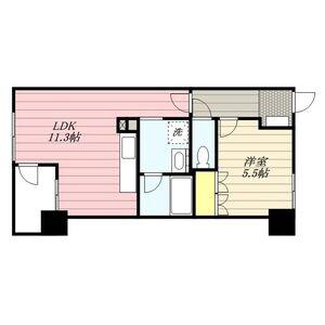 ローレルアイ久屋大通(1LDK/11階)の間取り写真