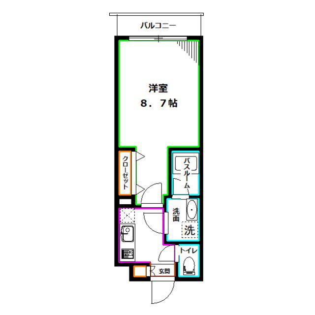 アイルプレミアム東京上石神井(1K/1階)の間取り写真