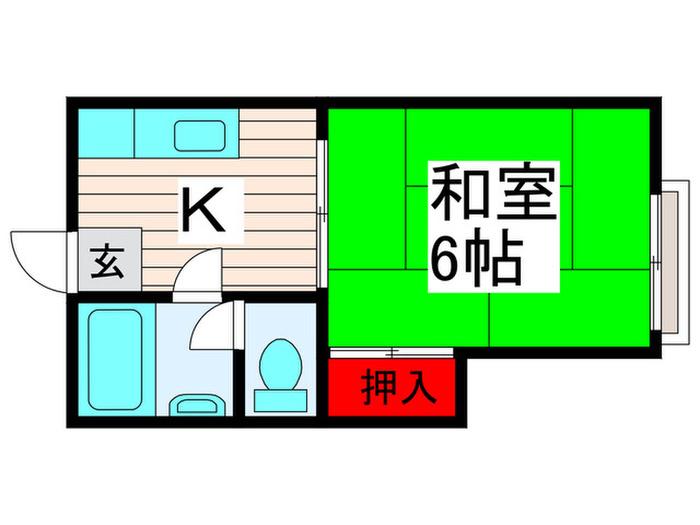 三喜マンション(1K/3階)の間取り写真