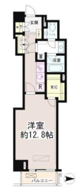 恵比寿ガーデンテラス弐番館(1K/12階)の間取り写真
