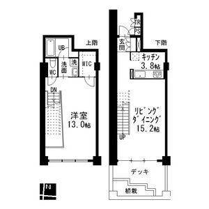 トランセット覚王山(1LDK/1階)の間取り写真