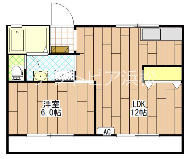 アビタ美吉I(1LDK/1階)の間取り写真