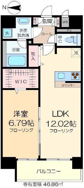ラ・グルナード(1LDK/2階)の間取り写真