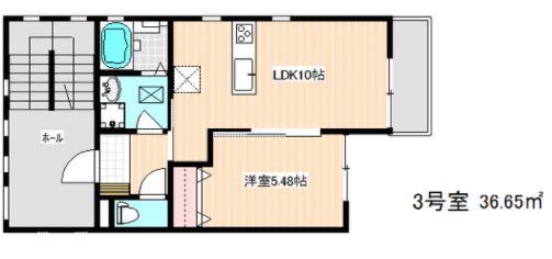 ソラーナ(1LDK/2階)の間取り写真