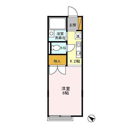 セピアコート東五所(1K/1階)の間取り写真