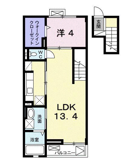 モヤ・クーチャ(1LDK/4階)の間取り写真